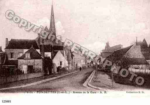 Ville de FONDETTES, carte postale ancienne