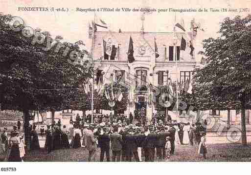 Ville de FONDETTES, carte postale ancienne