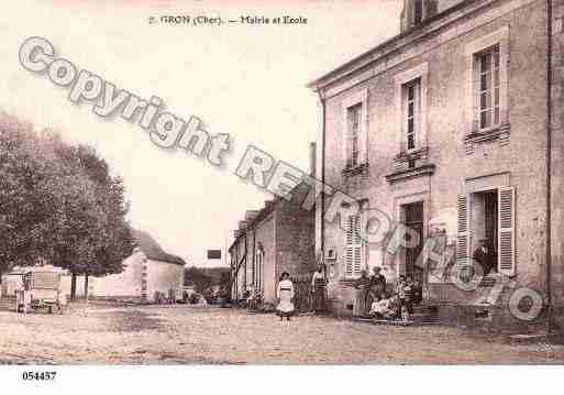 Ville de GRON, carte postale ancienne