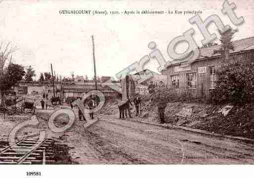 Ville de GUIGNICOURT, carte postale ancienne