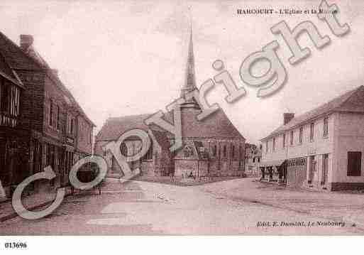 Ville de HARCOURT, carte postale ancienne