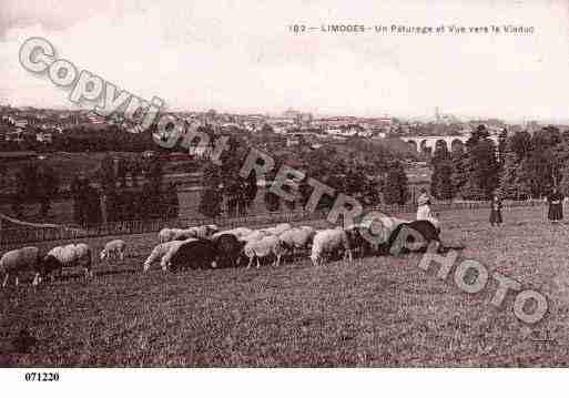 Ville de LIMOGES, carte postale ancienne