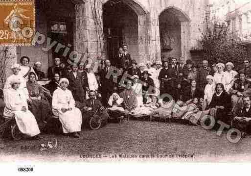 Ville de LOURDES, carte postale ancienne