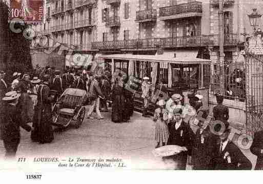 Ville de LOURDES, carte postale ancienne