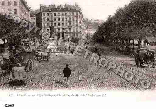 Ville de LYON, carte postale ancienne