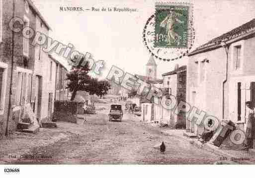 Ville de MANDRESLACOTE, carte postale ancienne