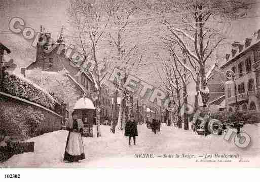 Ville de MENDE, carte postale ancienne