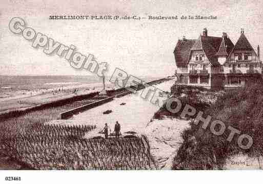 Ville de MERLIMONT, carte postale ancienne