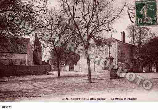 Ville de NEUVYPAILLOUX, carte postale ancienne