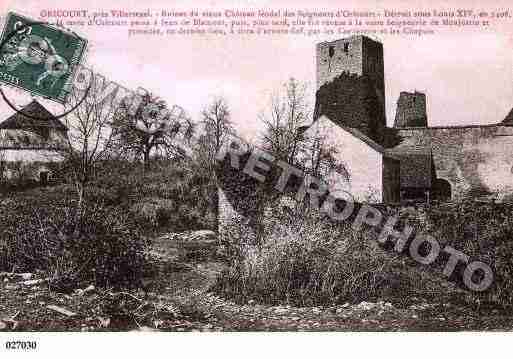 Ville de ORICOURT, carte postale ancienne