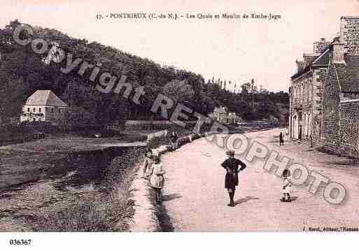 Ville de PONTRIEUX, carte postale ancienne
