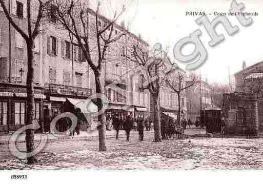 Ville de PRIVAS, carte postale ancienne