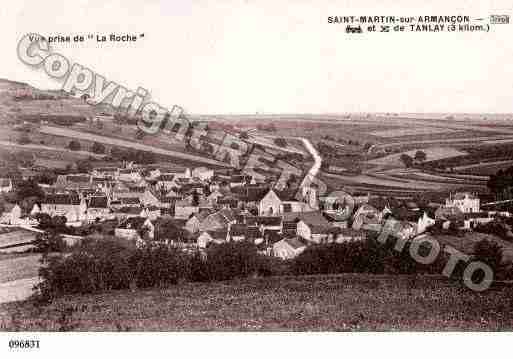 Ville de SAINTMARTINSURARMANCON, carte postale ancienne