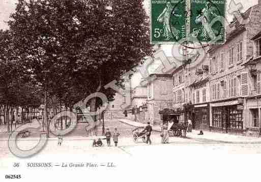 Ville de SOISSONS, carte postale ancienne