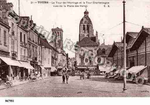 Ville de TOURS, carte postale ancienne