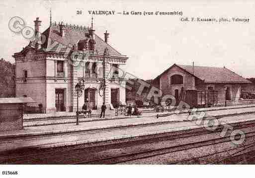 Ville de VALENCAY, carte postale ancienne