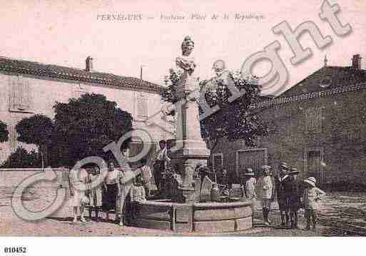 Ville de VERNEGUES, carte postale ancienne