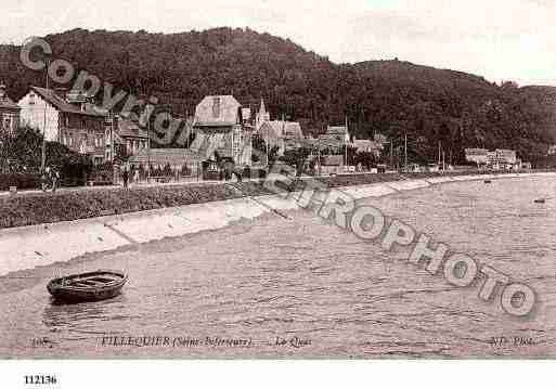 Ville de VILLEQUIER, carte postale ancienne