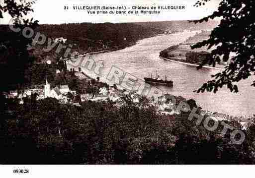 Ville de VILLEQUIER, carte postale ancienne