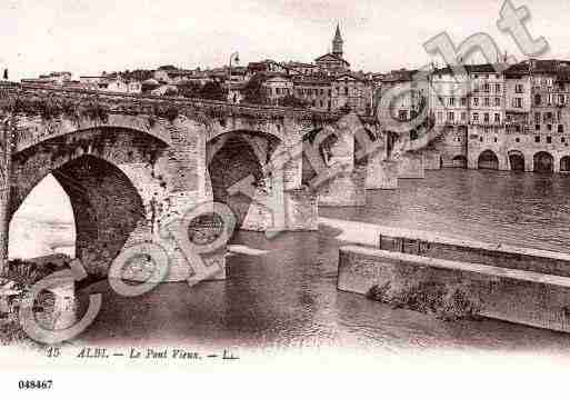 Ville de ALBI, carte postale ancienne