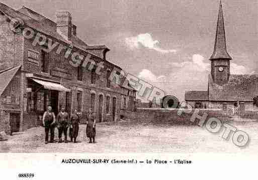 Ville de AUZOUVILLESURRY, carte postale ancienne