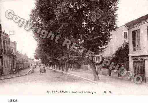 Ville de BERGERAC, carte postale ancienne