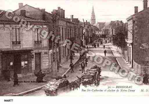 Ville de BERGERAC, carte postale ancienne