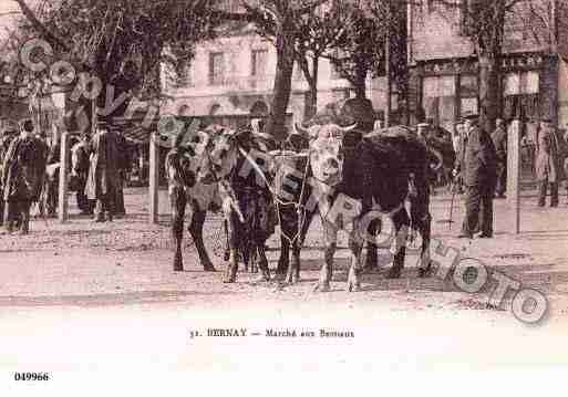 Ville de BERNAY, carte postale ancienne