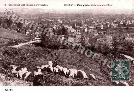 Ville de BUZY, carte postale ancienne