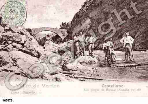 Ville de CASTELLANE, carte postale ancienne