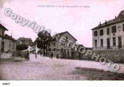 Ville de CHALLONGES, carte postale ancienne