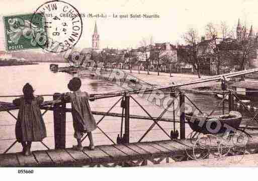 Ville de CHALONNESSURLOIRE, carte postale ancienne