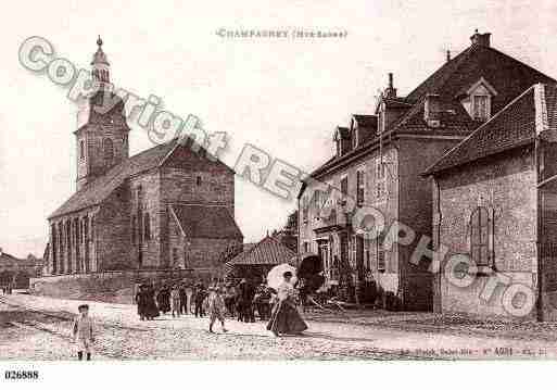 Ville de CHAMPAGNEY, carte postale ancienne