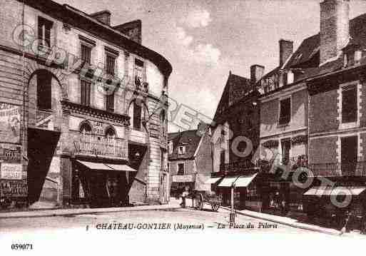 Ville de CHATEAUGONTIERBAZOUGES, carte postale ancienne