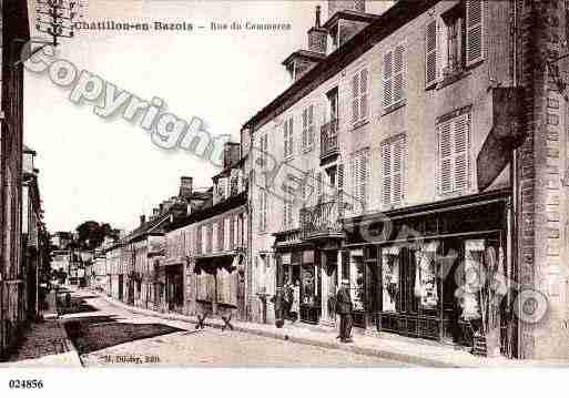 Ville de CHATILLONENBAZOIS, carte postale ancienne