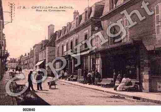 Ville de CHATILLONENBAZOIS, carte postale ancienne