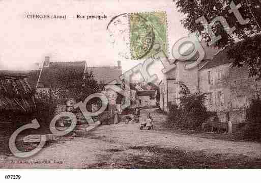 Ville de CIERGES, carte postale ancienne
