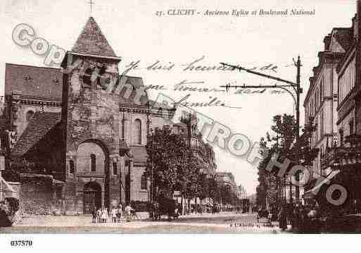 Ville de CLICHY, carte postale ancienne