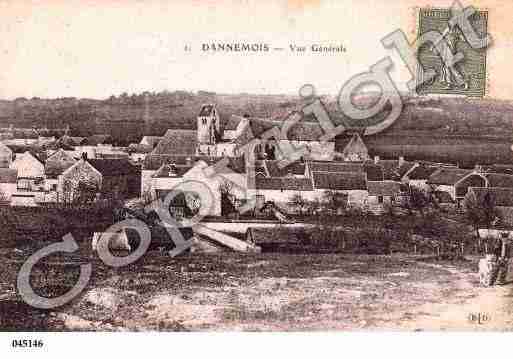 Ville de DANNEMOIS, carte postale ancienne