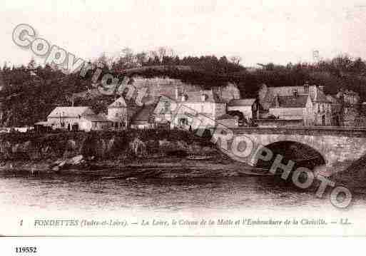 Ville de FONDETTES, carte postale ancienne