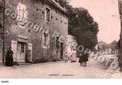 Ville de GENDREY, carte postale ancienne