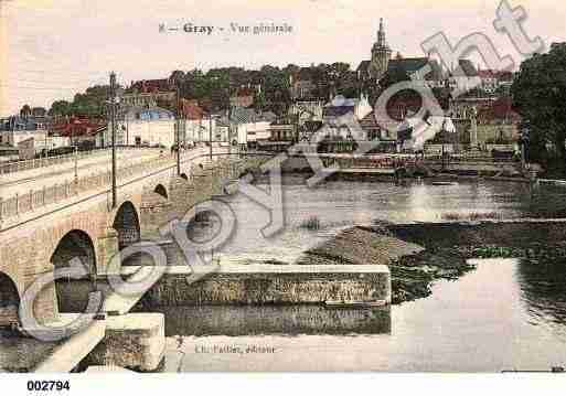 Ville de GRAY, carte postale ancienne