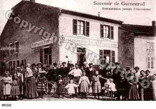 Ville de GUENESTROFF, carte postale ancienne