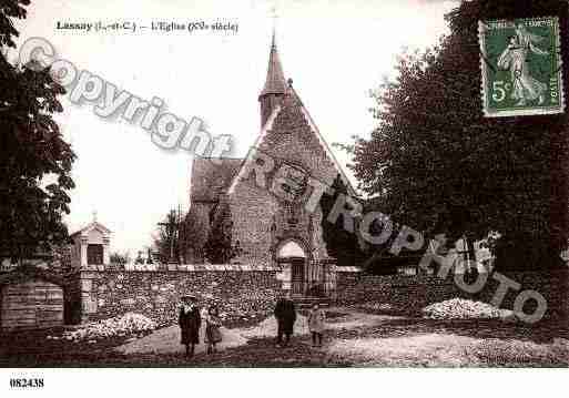 Ville de LASSAYSURCROISNE, carte postale ancienne