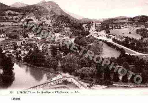 Ville de LOURDES, carte postale ancienne