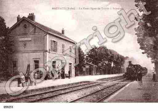 Ville de MATHAUX, carte postale ancienne