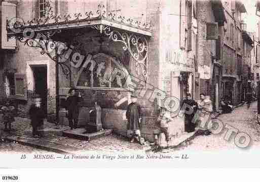 Ville de MENDE, carte postale ancienne