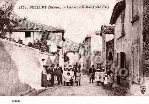 Ville de MILLERY, carte postale ancienne