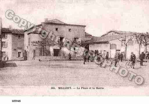 Ville de MILLERY, carte postale ancienne