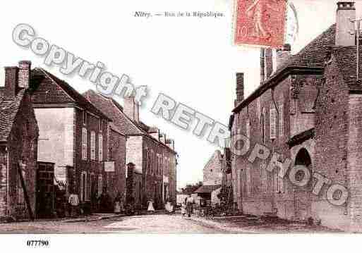 Ville de NITRY, carte postale ancienne